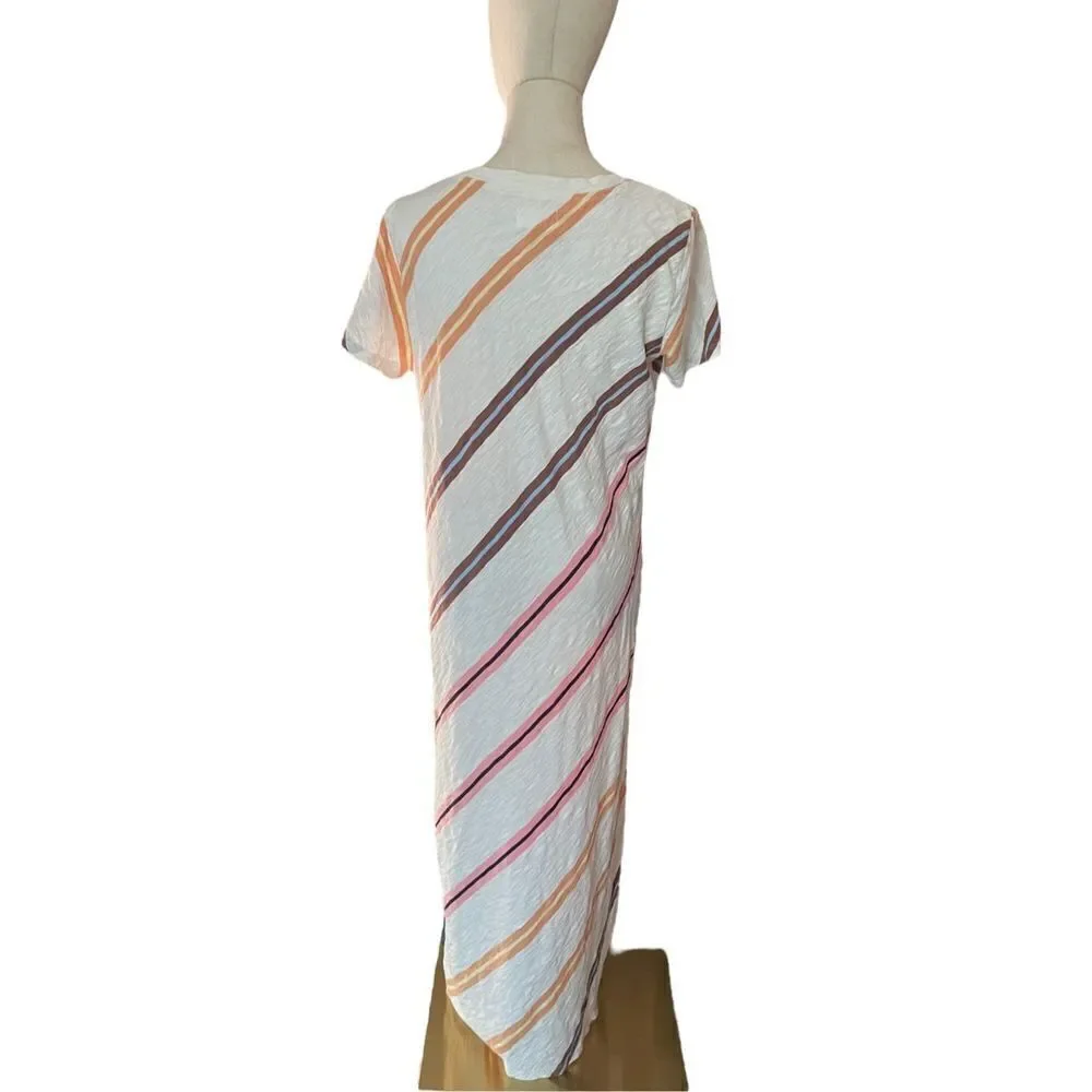 Lou & Grey Striped Maxi Tee Short Dress Sz Medium